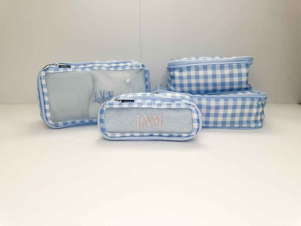 Personalized Packing Cubes Set of 4 - Custom Monogram or Initial